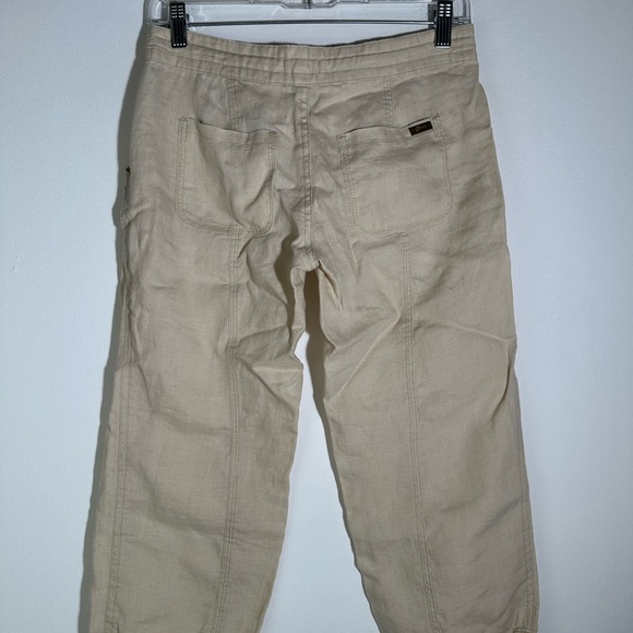 Guess Tan Cargo Pants with Drawstring Waist and Adjustable Legs - Picture 3 of 5
